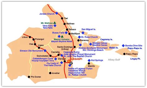 Detailed Road Map of Albay .